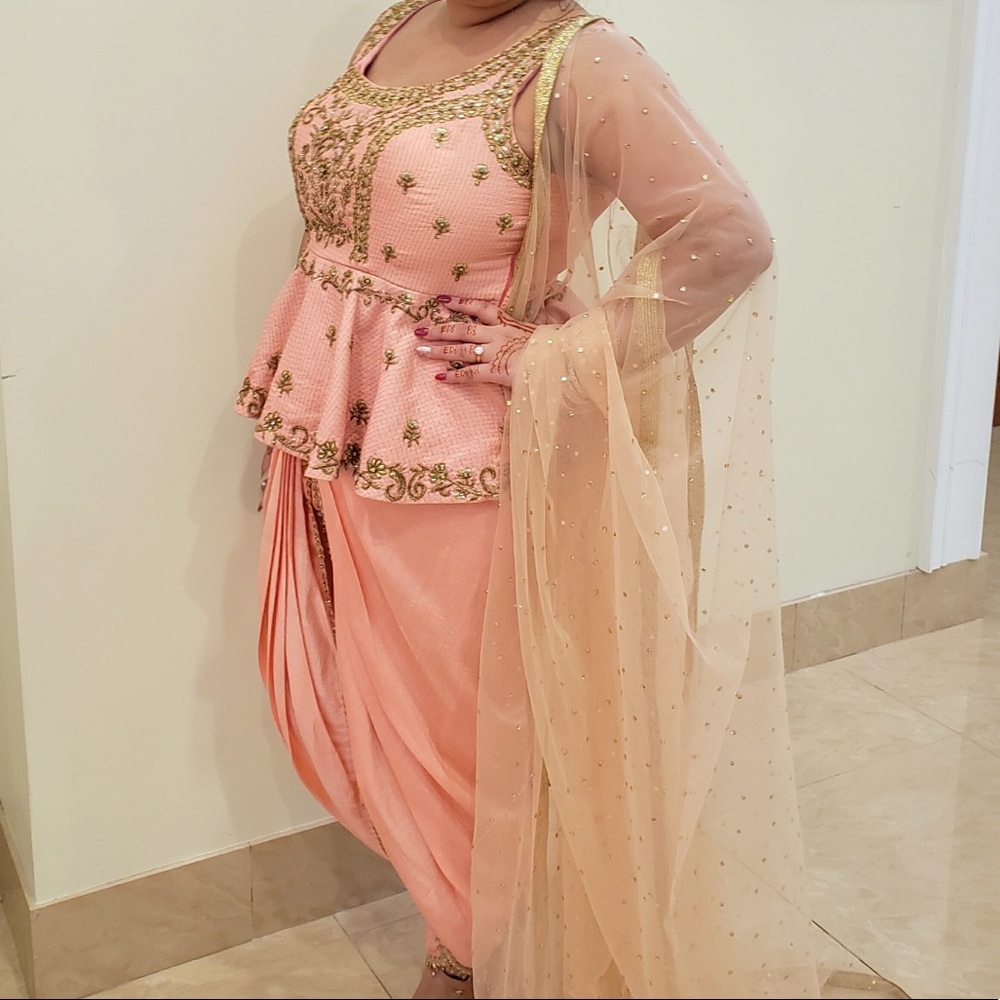 Dhoti style 3 piece dress